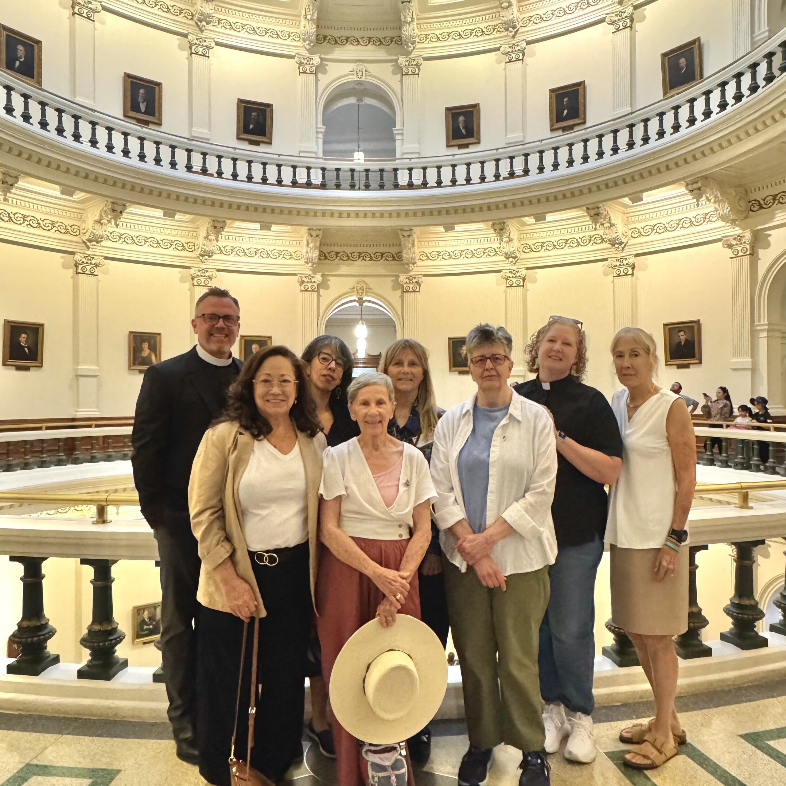 Photo by Lori Blewett, St. Davidโs, Austin. Interfaith leaders gather at the Texas Capitol in Austin to call for humane immigration enforcement.